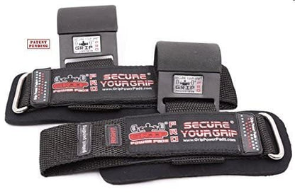 Weight Lifting Rod Hooks Heavy Duty Wrist Wraps Power Weight Lifting Training Gym Grips Straps Set of 2 - color: REVERSED Hooks, size: MEN-Wrist Size Large