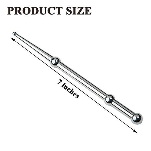 FeelFree Sport Stainless Steel Deep Tissue Massage Tool-Manual Acupuncture Pen-Trigger Point Massage Relief Pain Therapy Tools Full Body Relaxing Trigger Self-Massage Acupressure Bar (7 inches)
