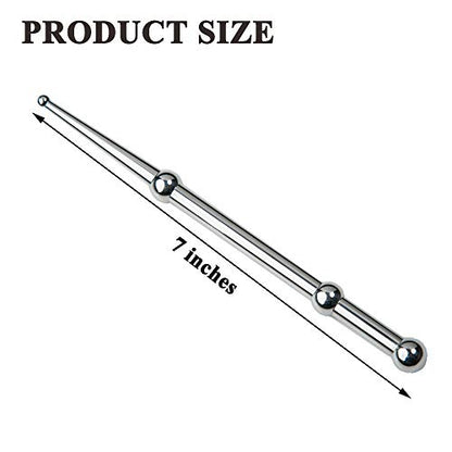 FeelFree Sport Stainless Steel Deep Tissue Massage Tool-Manual Acupuncture Pen-Trigger Point Massage Relief Pain Therapy Tools Full Body Relaxing Trigger Self-Massage Acupressure Bar (7 inches)