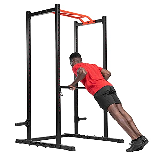 Sunny Health & Fitness Power Cage Squat Rack Attachments for Home Gym | Strength Training, Expanded Workout Variety, Durable Construction, Secure Fit, Quick Installation, Versatile Exercise Support - style: Pull Up Bar