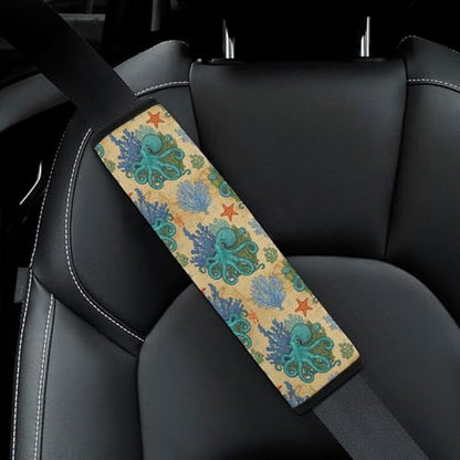 2 Pack Universal Soft and Comfortable Car Seat Belt Pad for Girls and Boys, Stroller Pushchair High Chair, Octopus Shoulder Protector - color: Pattern 139