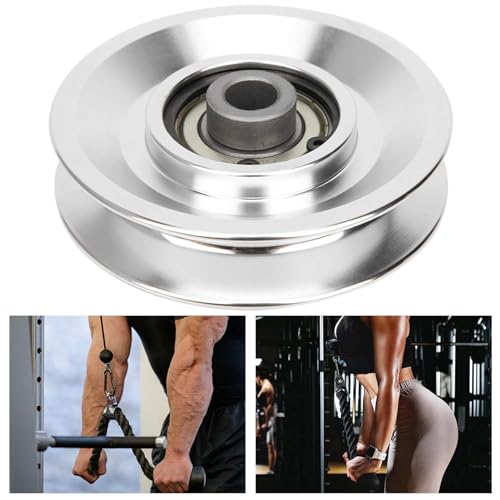 Aluminium Alloy Pulley Wheel, Strength Training Exercise Hardware Fitness Equipment Accessories for Home Gym Equipment Exercise Machine Pulldown Attachments - size: Diameter 80mm