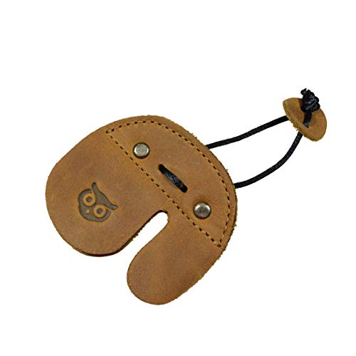 Hide & Drink, Archery Finger Tab, Protect Guard for Recurve Bows, Finger Protector, Shooting Practice Gear Sports & Outdoors, Full Grain Leather, Handmade - color: Single Malt Mahogany, size: Left Handed