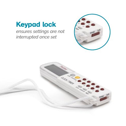 Polder Combination Clock, Timer and Stopwatch with Large, Easy-to-Read Digital Display, White - color: White