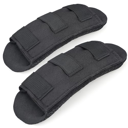 LIVANS Tactical Plate Carrier Shoulder Pads, 2 Pack Shoulder Strap Pad Backpack Strap Cushion Pads Vest Shoulder Pads Bag Strap Pad Backpack Accessories Fit Up to 3.1" Strap - color: Black