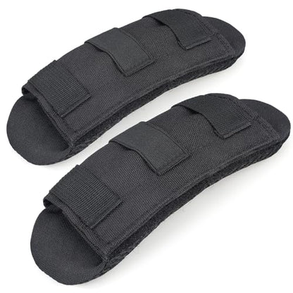 LIVANS Tactical Plate Carrier Shoulder Pads, 2 Pack Shoulder Strap Pad Backpack Strap Cushion Pads Vest Shoulder Pads Bag Strap Pad Backpack Accessories Fit Up to 3.1" Strap - color: Black
