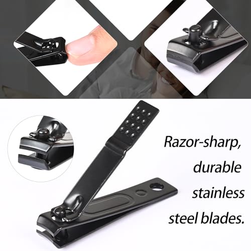 Manicure Set Nail Clippers Kit Professional Stainless Steel Nail Care Tools with Leather Travel Case 7 in 1