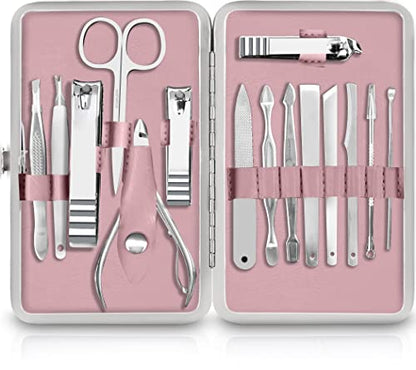 Utopia Care Manicure Set Professional Nail Clippers Kit | 16-Piece Manicure & Pedicure Nail Kit Gift Set for Men Women with Fingernail & Toenail Clippers, Premium Travel Case - color: Purple, size: Pack of 16
