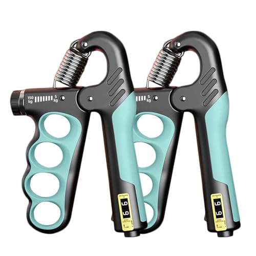 Grip Strength Trainer, 5-100KG (11-220 LB) Adjustable Resistance Forearm Hand Gripper Strengthener with Counter, Hand Wrist Exercise Workout Equipment for Home/Office Gym - color: Blue