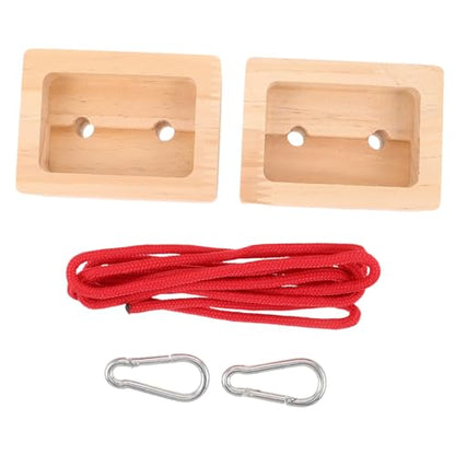 Hemobllo 2pcs Portable Wooden Hangboards for Rock Climbing Training Lightweight Fingerboard Climbing Hold for Building Grip Strength and Endurance Outdoor Fitness Equipment for Climbers