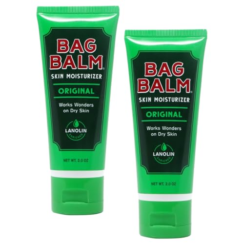 Bag Balm Vermont's Original Hand Moisturizer, Hand Balm for Dry Skin, Cracked Hands, Heels & Dry Hands Treatment, For Dogs and More Ointment, Dry Skin Lotion (2oz Tube (Pack of 2)) - size: 2 Ounce (Pack of 2)
