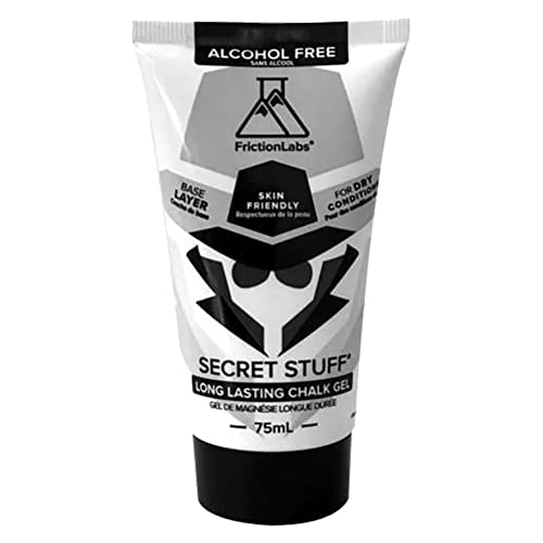 Friction Labs Secret Stuff Quick Grip Liquid Chalk | Made in USA, Skin Friendly, Rock Climbing, Weightlifting, Gym, Tennis, Trusted by 100+ Pro Athletes, 75 mL - style: Alcohol Free