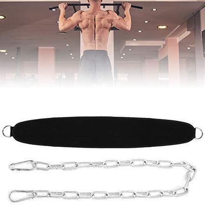 Weighg Belt with Chain, building Dip Belt for Gym, Pull Up with Iron Chain for Strength ing, Ox Cloth Equipment for Men and Women