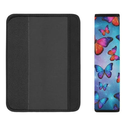 2 Pack Butterfly Galaxy Car Seat Straps Shoulder Pads Universal Soft and Comfortable Seat Belt Cushion for Adults and Children, Stroller Pushchair High Chair - color: Pattern 1082