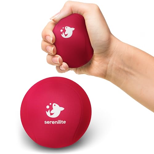 Serenilite Stress Balls for Adults, Squeeze Ball for Hand Therapy, Stress Ball, Hand Exercisers for Therapy & Grip Strengthening, Physical Therapy Balls, Hand Grip Strengthener. - color: Rose