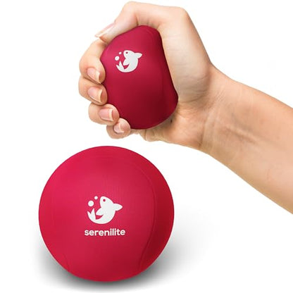 Serenilite Stress Balls for Adults, Squeeze Ball for Hand Therapy, Stress Ball, Hand Exercisers for Therapy & Grip Strengthening, Physical Therapy Balls, Hand Grip Strengthener. - color: Rose