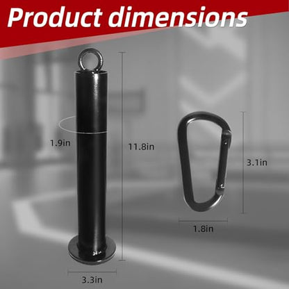 Loading Pin for Weight Plates: Weight Loading Pin with Carabiner Fit 1 inch Olympic Weight Plate for Cable Pulley LAT Pulldown - color: 2in Weight Loading Pin