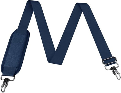 Shoulder Strap 56 inch, Universal Adjustable Thick Soft Duffel Bag Shoulder Strap Replacement Comfortable Belt with Metal Swivel Hooks for Laptop Messenger Bag, Briefcase, Shoulder Bag, Deep Blue - color: Deepblue