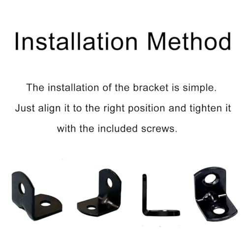 40PCS L Bracket Corner Brace Shelf Brackets 90 Degree Right Angle Bracket Black Thickening Steady Metal Corner Brackets with 80PCS Screws for Wood Cabinets Wardrobes Shelves Bookshelves Sofas Beds - size: 40PCS L Bracket Corner