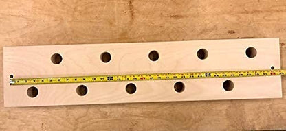 8"x34" Horizontal Climbing Pegboard. New Custom Engraving Options!