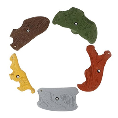 Atomik Rock Climbing Holds Set of 5 XXL Bolt-On 2-Handed Sandstone Rails in Assorted Earth Tones