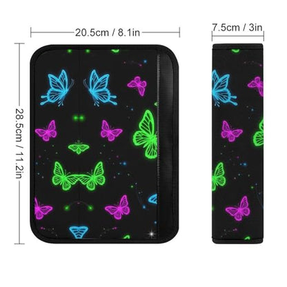 1 Pair Space Blue Butterfly Car Seat Straps Shoulder Pads Soft Padded Harness Pads Strap for Adult Use, Stroller Pushchair High Chair, Comfortable Driving - color: Pattern 495
