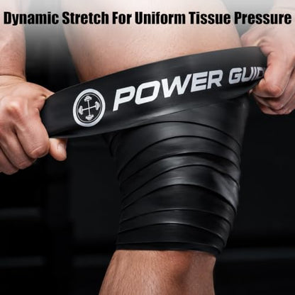 POWER GUIDANCE Muscle Floss Bands - Compression Bands - Mobility & Recovery Bands - for Improving Movement, Increasing Circulation & Reducing Soreness - color: Black and Red Combo (2)