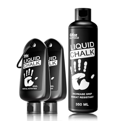 Pro Grade Liquid Chalk 2 oz or 12 oz Mess-Free Gym Chalk for Weightlifting, Gymnastics, Rock Climbing, Dancing, Dries in Seconds - style: 12 Oz + 2 × 2 Oz