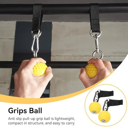 Pull up Ball Grip, Rock Climbing Grip with Strap Pull up Handles Hooks Non Slip Hand Hold Strength Trainer Exerciser Rock Climbing Accessories and Training Equipment for Bouldering Fitness and Workout