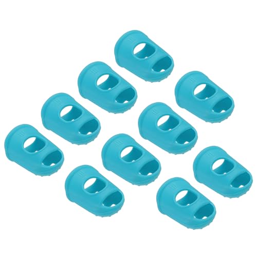 PATIKIL Finger Tips Anti Slip Fingertip Protector, 20 Pack 29mm Silicone Finger Guard for Paper Sorting Sewing Guitar Playing, Light Blue L Size - color: Light Blue