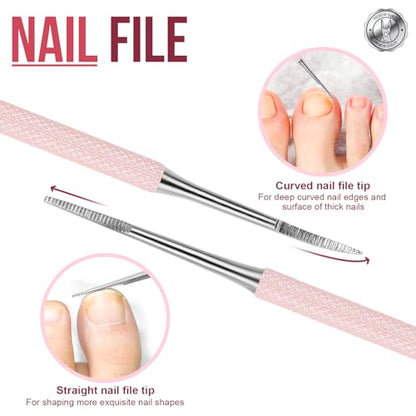 FANDAMEI Cuticle Kit, 4 PCS Nail Care Kit, Cuticle Trimmer, Cuticle Nippers, Ingrown Toenail Removal Kit, Cuticle Clippers, Cuticle Pusher, Nail Cuticle Trimmer, Manicure and Pedicure Kit, Nail Tools - color: Pink