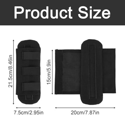 2pcs Shoulder Strap Pads, Soft Comfortable Strap Pads for Vest Plate Carriers Backpacks Nylon Breathable Replacement Cushion Padding Fit 2 to 3'' Sling Bag Crossbody Shoulder Straps (Black)