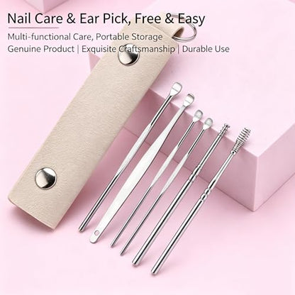 10PCS Professional Nail Care Set – Stainless Steel Nail Clippers, Nail File, Cuticle Pusher – Complete Grooming Tool Kit for Home and Travel