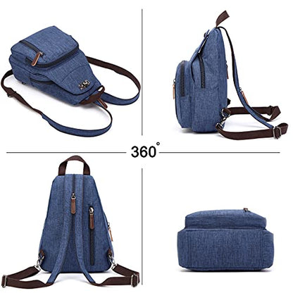 FANDARE Retro Sling Chest Backpack Multipurpose Crossbody Shoulder Bag - color: Gray