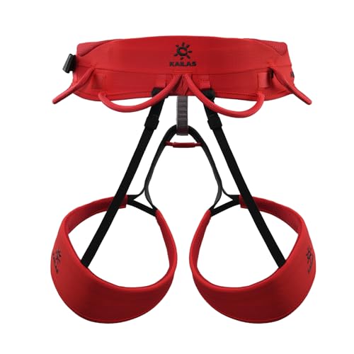 KAILAS Airo Rock Climbing Harness Men Roofing Harnesses Rescue Mountaineering Safety Belt Women Comfortable Lightweight - color: Red, size: X-Small