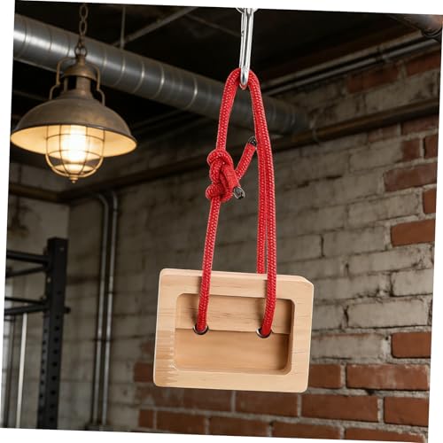 WOONEKY 2pcs Wooden Hangboard for Rock Climbing Training with Easy Installation and Simulated Finger Strength Training Portable Khaki Climbing Board and Fitness Routines