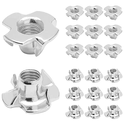 M5 x 7.5mm T-Nuts, Four Pronged Nut | Pack of 50 - size: M5 x 7.5mm