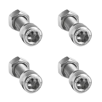 4Pcs 304 Stainless Steel Cylindrical Hollow Hexagon Socket Screw Lamp Threading Through Hole Bolt with Nut (M10x30) - size: M10x30