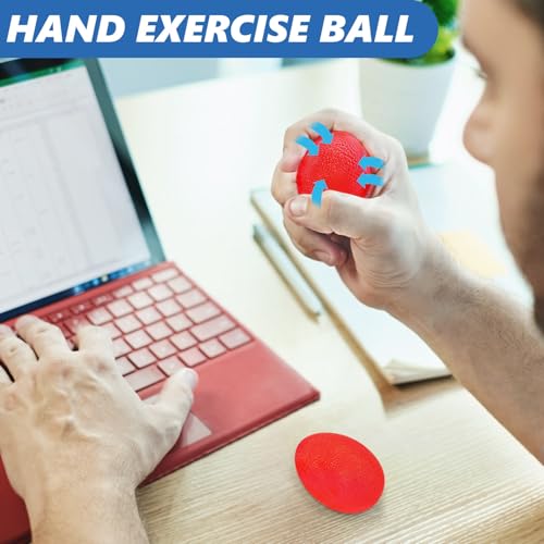 roygra Grip Strength Trainer (5 Pack), Forearm Strengthener, Stress Balls for Adults, Hand Strengthening Devices, Wrist Finger Strengthener, Physical Therapy Exercise Equipment, Golf Baseball Climbing