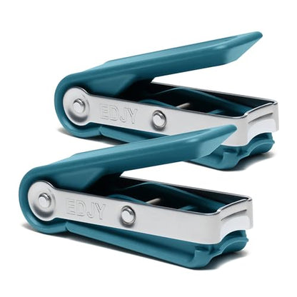 EDJY Fingernail Cutter - Precision Stainless Steel Nail Cutter for Fingernails | Sharp Blade, Ergonomic Design, Durable & Rust-Resistant | Ideal for Men and Women EDJY Blue | 2-Pack - color: Edjy Blue (2-pack)