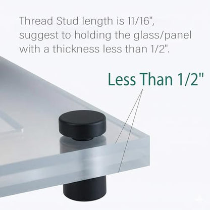 Lantee 20pcs Black Sign Standoff Screws, Stainless Steel Wall Mount Standoff Holders, Heavy Duty for 1/2" Thick Acrylic/Glass 1" x 1"(25x25mm) - color: Black, size: 1" x 1" / 25 x 25mm