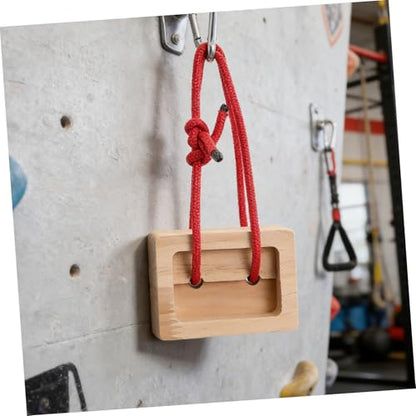 2pcs Portable Wooden Climbing Hangboards for Training Indoor and Outdoor Use, Modular Hand Grip Strengthener Boards for Climbers, Sturdy Khaki Rock Fingerboard