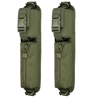 WYNEX Tactical Molle Accessory Pouch, Backpack Shoulder Strap Bag Shoulder Tape Additional Bag Multifunctional Hunting Tools Pouch - color: Army Green - 2 Packs