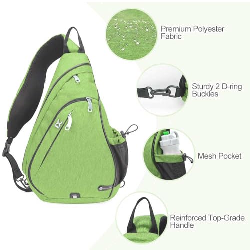 INOXTO Sling Bag, Multipurpose Crossbody Shoulder Bag for Men and Women - color: Fruit Green