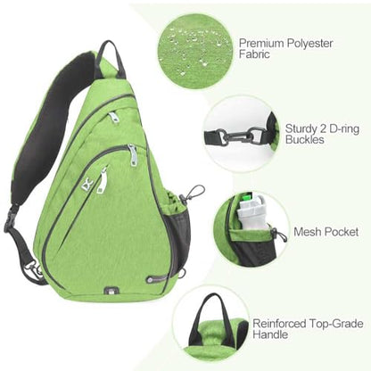INOXTO Sling Bag, Multipurpose Crossbody Shoulder Bag for Men and Women - color: Fruit Green