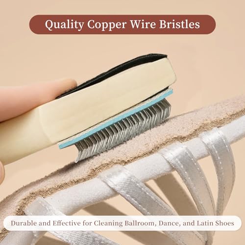 1Pcs Dance Shoe Brush for Suede Soles Hard Bristle Cleaning Brushes for Ballroom Bowling and Rubber Sole Shoes Sole Cleaner Brush for Bottoms, Shoe Cleaning Brush for Suede and Leather