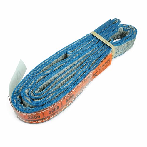 Chenango Supply Eye & Eye 2 Ply Rigging DD Slings | USA-Made, Heavy Duty, Marine Flo Guard Polyester, for Lifting & Material Handling (Multiple Sizes and Capacities) - size: 1" x 12'