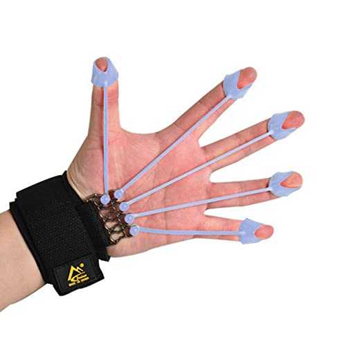 Elastic Silicone Finger Strengthener, 5 Hand Exerciser, Recovery Physical Equipment Workout Extension, Hand Grip Trainer Strength Stretching Rehabilitation - size: 40 lbs 5 finger cots