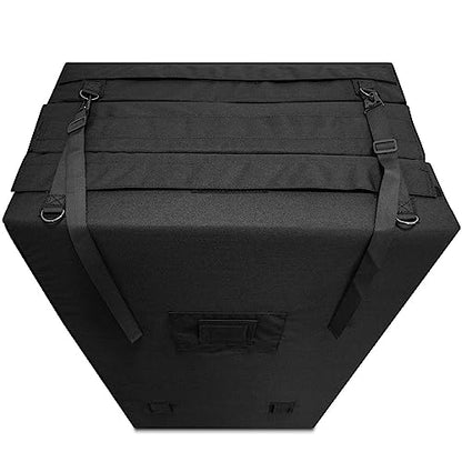 Meister Boulder Beast XL Tri-Fold Climbing Crash Pad w/Backpack Straps | Oversized 72" x 44" landing area with 5" multi-layer cushioning for bouldering + shoe cleaning carpet