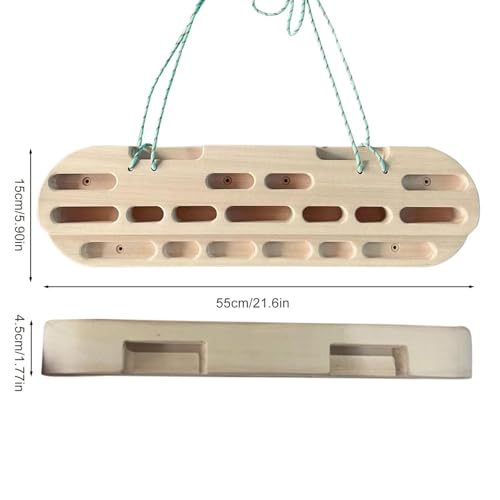 Rock Climbing Board Finger Strength Training Pull Up Bar Arm Training | Wooden Finger Strength Training Board Building Torso Strength for Indoor Practice Hangings Practice Climbing Training